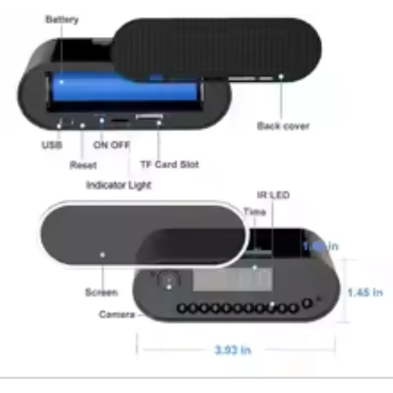 HD 1080P Alarm Clock Mini Camera