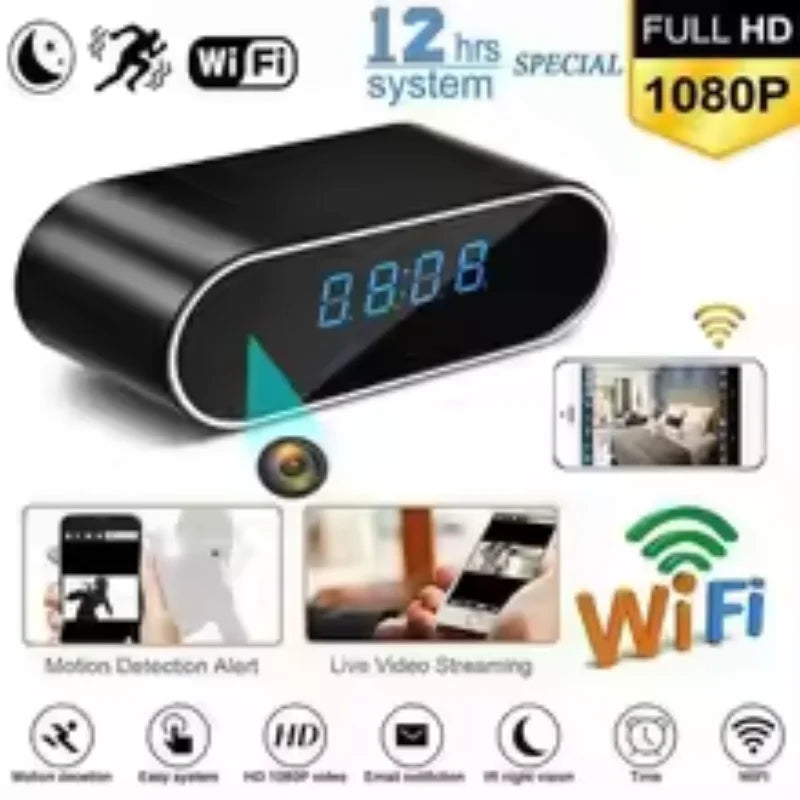 HD 1080P Alarm Clock Mini Camera