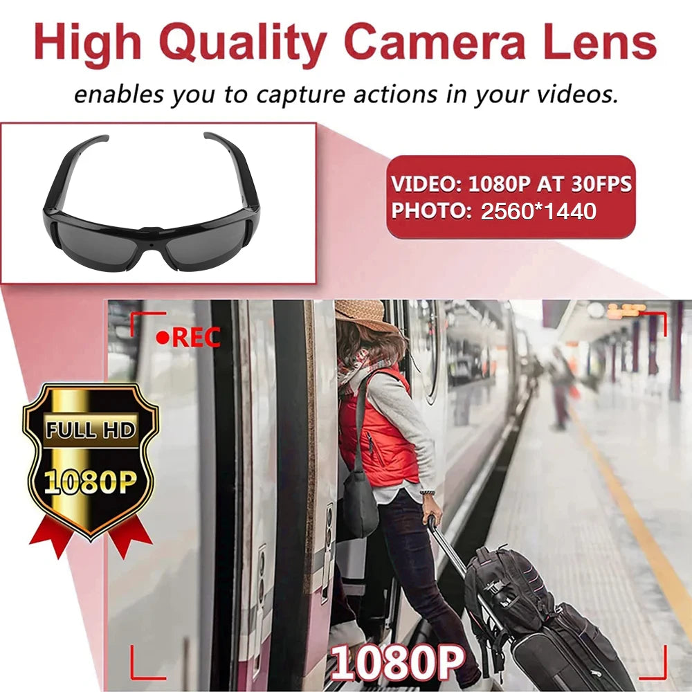 Portable 1080P HD Mini Glasses Camera