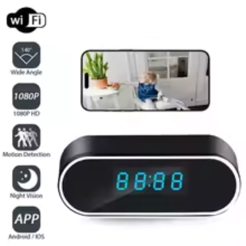 HD 1080P Alarm Clock Mini Camera
